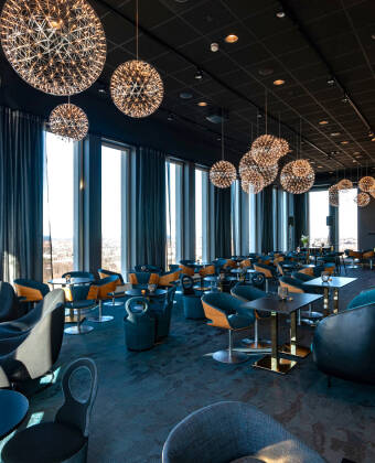 Enjoy the view of Malmö from the 16th floor of the hotel's sky bar, SKAJ, which is located 85 metres above sea level.