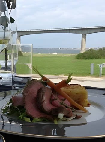 The view of the lovely surroundings will create a unique dining experience.