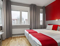 Here you are accommodated in modern and bright standard double rooms.
