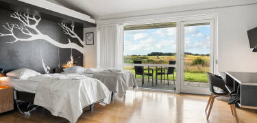 The rooms and homes are designed to provide space and accessibility for everyone.