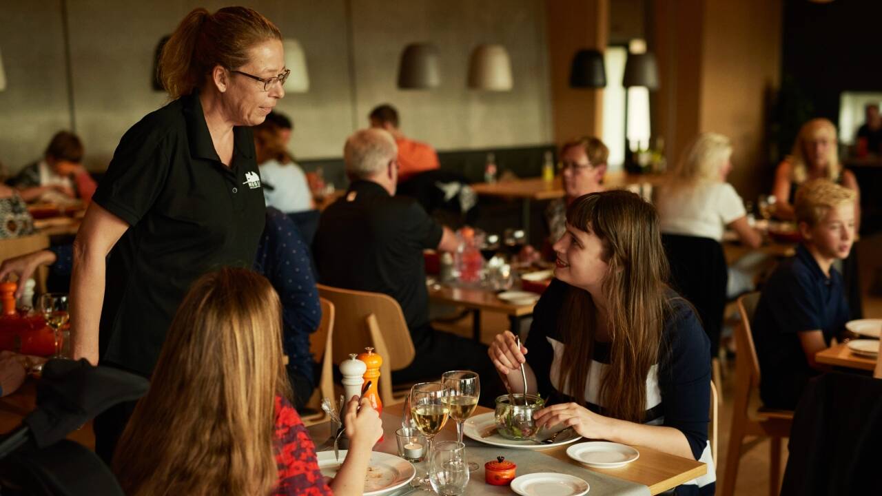 Enjoy the panoramic views at Restaurant Evald K. The menu is seasonal, using fresh, local produce with attention to sustainability.