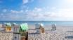 Vita sandstränder vid Östersjön med goda möjligheter för en härlig sol och badsemester.