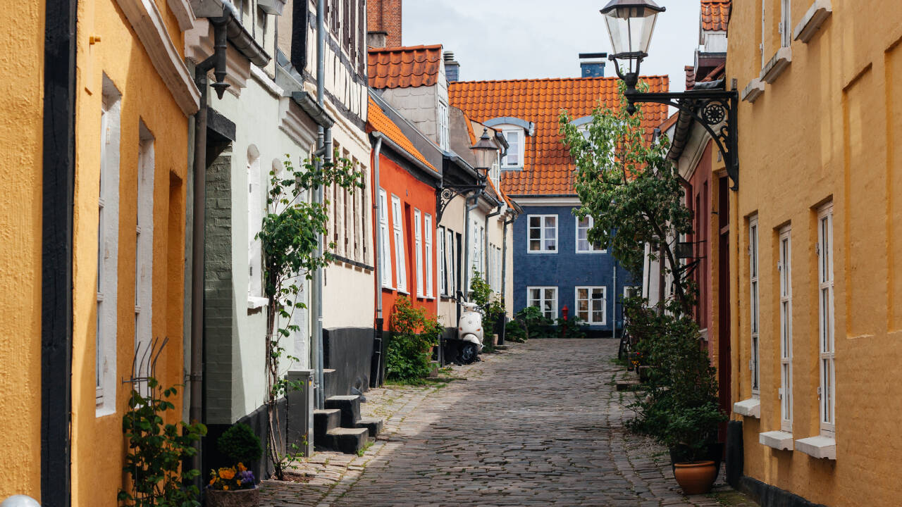 Machen Sie einen Spaziergang durch die gemütlichen Straßen von Aalborg und entspannen Sie sich in einem der Cafés der Stadt bei einem gemütlichen Mittagessen oder einer guten Tasse Kaffee.