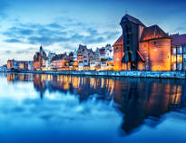 Den vakre byen, Gdansk, byr på mange overraskelser; gå en tur gjennom det historiske bysentrumet eller langs den vakre havnen.