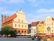 Den historiske del af det gamle bycentrum med pladsen og det gotisk-barokke Rådhus