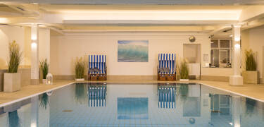 Hotellets flotte spaavdeling, Dünenbad, har flere badstuer, bassenger, dampbad og solarium.