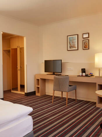 The rooms are quiet thanks to sound insulation, and with free Wi-Fi throughout, you have everything you need to feel comfortable.