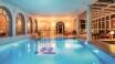 Hälsoavdelningen med spa, uppvärmd pool, bastu och gym är mycket populärt och en viktig anledning till att gästerna besöker hotellet
