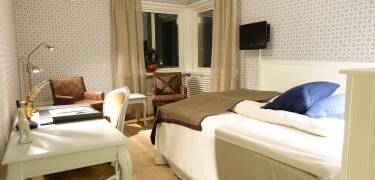 Villa Långbers har nyrenoverte rom, aller er individuelt innredet med innslag som er typisk for Dalarna.