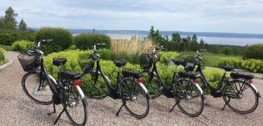 Opplev de vakre omgivelsene i Tälllbergs på to hjul. Dere kan leie sykler på hotellet.