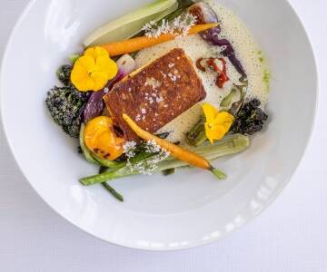 Das Brasserie im Strandhotellet Mols bietet saisonale Variationen mit besten Zutaten.