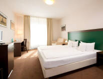 You'll stay in modern and comfortable rooms, all offering ample space and a delicious level of comfort.
