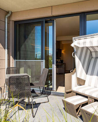 Some rooms feature a cosy sun terrace.
