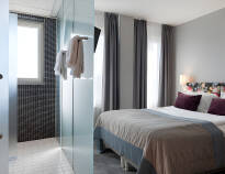 Die Hotelzimmer dienen als komfortabler Ausgangspunkt während Ihres günstigen Aufenthalts in Stockholm.