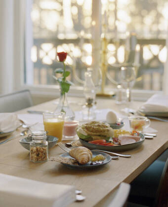 Start your morning with a delicious breakfast buffet of fresh breads and pastries from the hotel bakery.