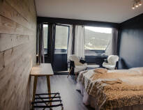 Rooms offer a warm and cosy atmosphere and some have access to a balcony.