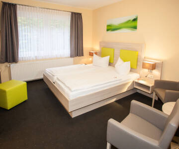 Ob Sie ein romantisches Wochenende oder einen kurzen Aktivurlaub in der Nähe von Goslar planen, die Zimmer bieten einen einladenden Raum.