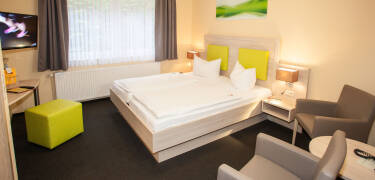 Uanset om du planlægger en romantisk weekend eller en kort aktiv ferie i nærheden af Goslar, byder værelserne på et indbydende ophold.