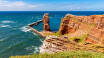 Enjoy a fantastic boat trip to the small island of Helgoland and discover the cliff structures of Lange Anna on the island's north-western coast.