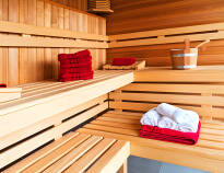 For den ultimative afslapningsoplevelse tilbyder hotellet en sauna. (Et nyt wellness-område åbner senere på året).