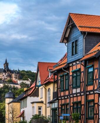 Take a trip to Wernigerode, where you can stroll through the cosy streets and visit the castle that towers over the town.