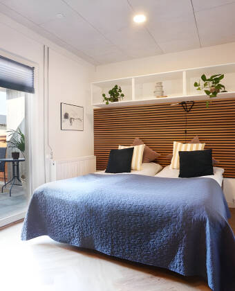 The interior is simple, traditional, and full of charm, with a focus on comfort and a homely, relaxed style.