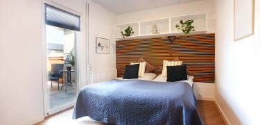 The interior is simple, traditional, and full of charm, with a focus on comfort and a homely, relaxed style.
