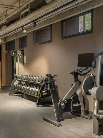 Håll dig i form med tillgång till ett modernt, fullt utrustat fitnesscenter.