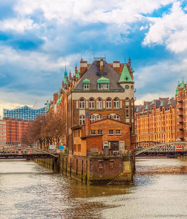 Just a short U-Bahn ride away, visit Speicherstadt, Hamburg’s stunning UNESCO-listed warehouse district, home to Miniatur Wunderland and the Hamburg Dungeon.