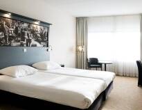 Hotellets trevliga och rymliga rum erbjuder hög komfort och är en perfekt bas för er vistelse i området.