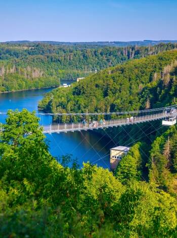 You've got to check out Rappbodetalsperre, the longest suspension bridge in the world.