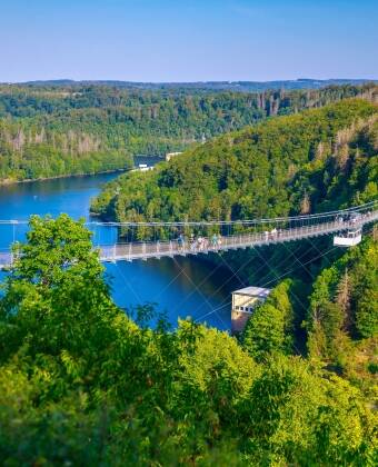 You've got to check out Rappbodetalsperre, the longest suspension bridge in the world.