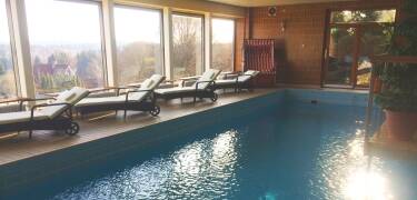 Hotellet har läcker wellness-avdelning med pool, bastu och ångbad.