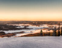 Skianlægget 'Romme Alpin' ligger bare 17 km fra hotellet.
