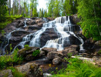Erkunden Sie das Naturreservat Smitingen und einen der größten Wasserfälle Schwedens: den Västanåfallet.