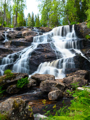 Utforsk naturreservatet Smitingen og Västanåfallet, en av Sveriges største fossefall.