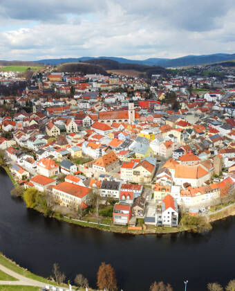 The hotel is a great base for discovering Bavaria, including the lovely town of Cham.
