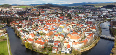 The hotel is a great base for discovering Bavaria, including the lovely town of Cham.