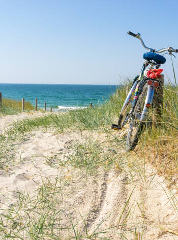 En bra för att utforska Usedom på cykel längs natursköna vägar.