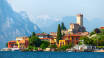 Malcesine is a small medieval town with the impressive Baldobjerg in the background.