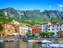 The hotel is right on Lake Garda and the private beach.