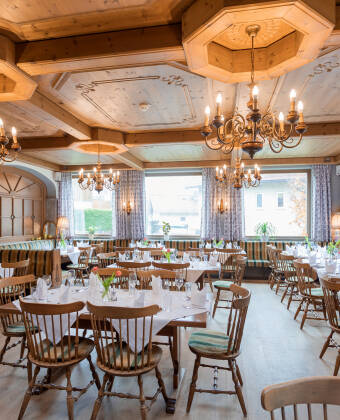 Im Restaurant können Sie regionale Gerichte mit authentischem österreichischem Charme genießen