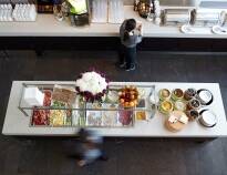 Enjoy a healthy buffet breakfast with a selection of organic products before exploring the capital