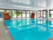 The wellness area includes a pool and sauna, and is the perfect place to relax after an eventful day.