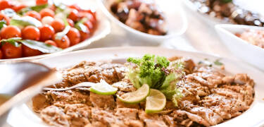 Enjoy tasty dishes from traditional Schleswig-Holstein cuisine.