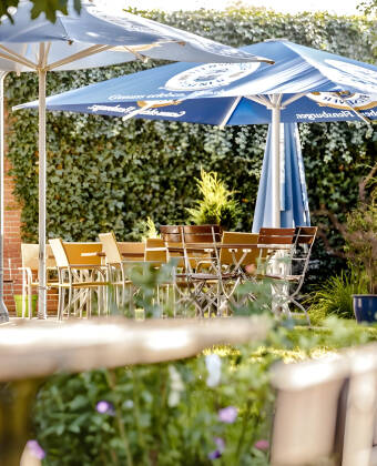 Relax with a drink in the conservatory or the cosy beer garden.