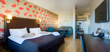 Hotelværelserne komfortable og en god base for et afslappende ophold i Småland.