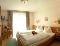 The inviting rooms all offer lovely views of the Gastein Alps.