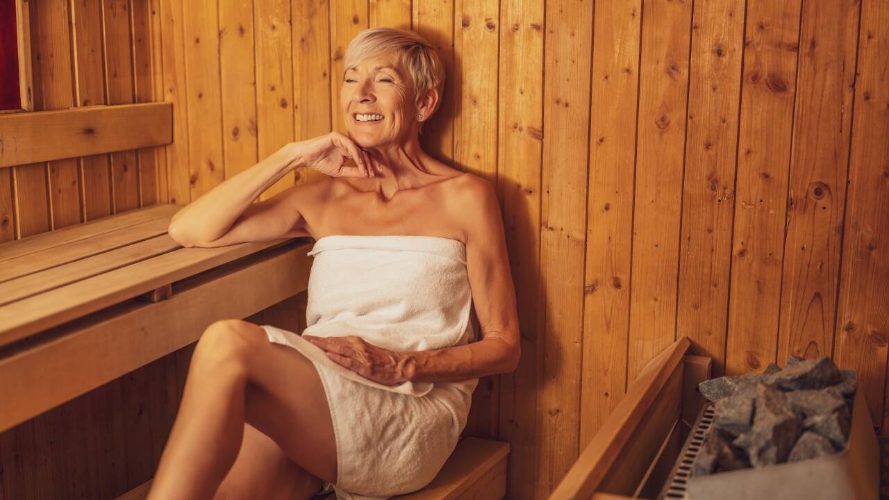 Der kleine Wellnessbereich lädt zum Entspannen ein.