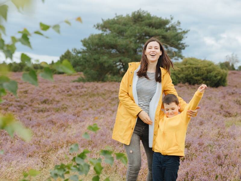 Du kan nyte vakre turer i den fantastiske naturen på Lüneburg Heath.